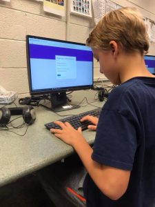 Student Using Desktop Computer